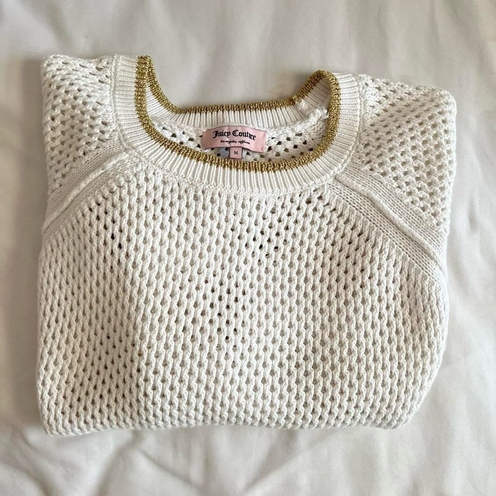 Juicy Couture Open Knit Sweater Summer Top size Medium